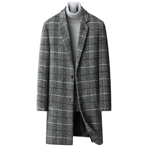 Trench en laine coréenne de longueur moyenne, un classique masculin chaud et stylé