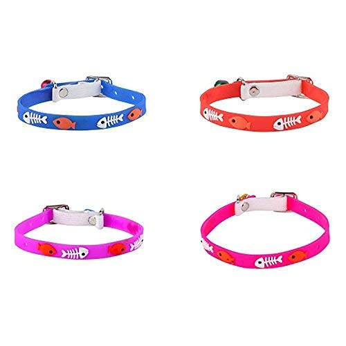 RvPaws- Classic Solid Color Soft Silicon Adjustable Puppy/Cats/Kitten Collar -Set of 4 (B09J29BCLH) Amazon Price History, Amazon Price Tracker