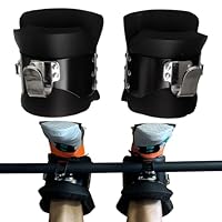 MuscleForge Gravity Boots – Schwerkrafttrainer, Fussmanschetten mit Haken Inversion Boots mit Sicherheitsverschluss – Rückentrainer Bauchtrainer Coretraining – 150KG, 3cm Schaumstoff – Haken aus Stahl