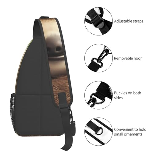 Bolso cruzado deportivo negro para adultos miniatura 5