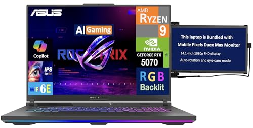 Image of ASUS ROG Strix G18 AI Gaming Laptop Copilot+ 18 inch 240Hz 2.5K Display | Nebula Display,Ryzen9 8940HX,GeForce RTX 5070 64GB DDR5,8TB SSD,RGB,WiFi 6E,Webcam,Bluetooth 5.4,Win11 Pro /Duex DS Monitor