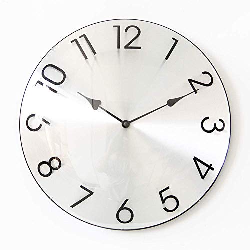 Grande horloge en aluminium et verre bombé de haute finition ronde