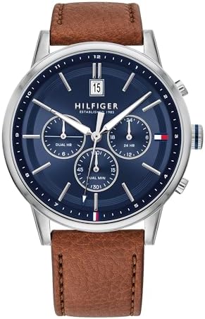 Tommy Hilfiger Multi Zifferblatt Quarz Uhr für Herren mit Edelsta...