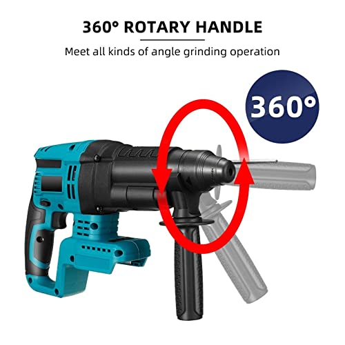 TEMSOOM Drillpro 4-Funktions-bürstenloser kabelloser elektrischer Bohrhammer, wiederaufladbarer Hammer, 26 mm… – Bild 6