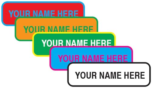 Gilbins Personalized Name Labels. Waterproof, Dishwasher Safe Peel and Stick Labels for School & Office Supplies, Daycare Clothing