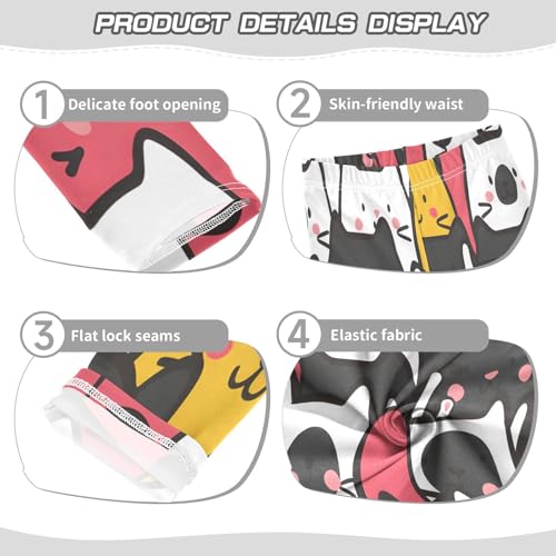 Toddler Girls Leggings Printed Yoga Pants Leggings Cats Face for Kids3