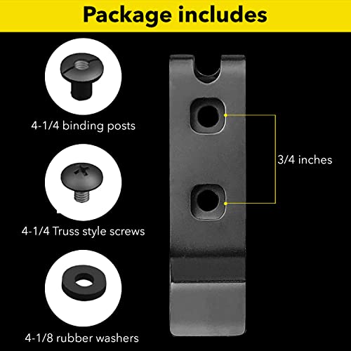 Holsterbuilder Metal Belt Clips 3.0 - Holster Belt Clip Clasp Spring Buckle Hook With Double Holes - Usa Made Clip Attachment For Holsters, Mag Pouches, Knife Sheaths, Wallets & More #TOP2