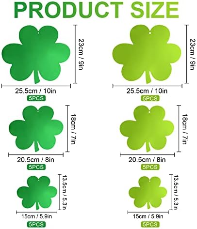St.patricks Day Decorations, Shamrock String Hanging Garland, St.patricks Day Lawn Decorations Shamrocks, Irish Green St Patricks Party Supplies Hanging Decors for Party, Bedroom, Living Room, Yard