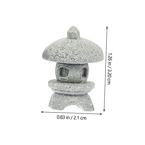 Statue de pagode miniature en grès pour décoration jardin zen - 4