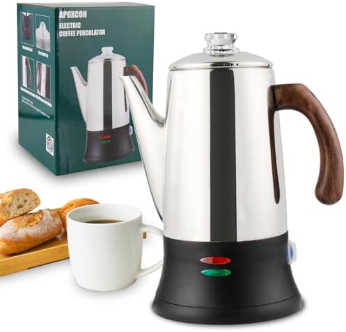 Electric Percolator Coffee Pot Corning Ware Blue Cornflower 10-Cup