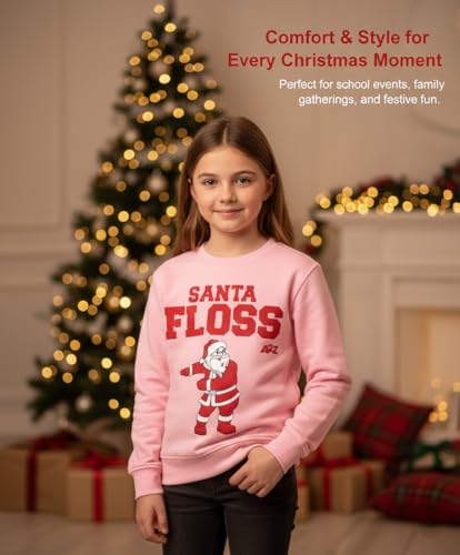 Pull de Noël Père Noël rose pour enfant de 2 à 3 ans