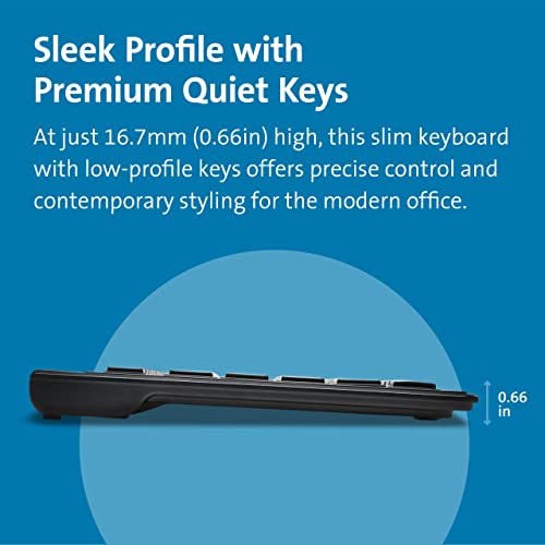Image of Kensington Slim Type Wired Keyboard (K72357USA), Black (Pack of 4)