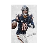 Sport Poster Caleb Williams Canvas Poster Wall Art for Home Bedroom Office Dorm Room Decor Gift Unframed Print-style 12" L X 18" W