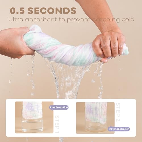 Image of Baby Bath Towels, 100% Muslin Cotton Hooded Baby Towels for Newborn, 2 Pack Baby Towels with Hood for Infant Toddler and Kids, Large 32x32Inch, Soft and Absorbent