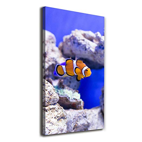Tableaux pour la mur pret a suspendre Tulup 60x120cm déco Nemo orange