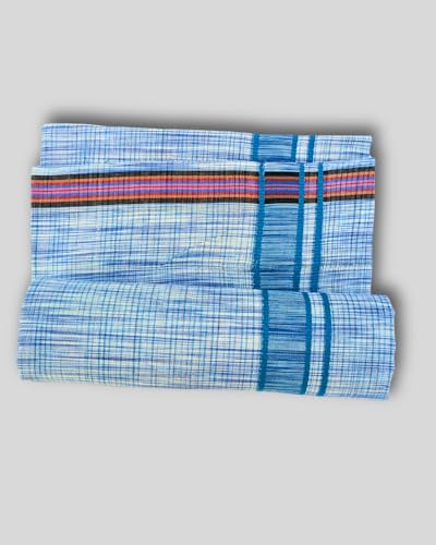 Image of Self Design Lungi & Dhoti for Men (Unstitched)| Lungi for Mens Cotton Blend | 2 Meter | Soft, Lightweight & Breathable Fabric | Ethnic Wear for Daily Use