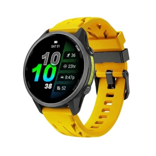 Correa de silicona lavable de 22mm compatible con Garmin Fenix8 47mm verde 5