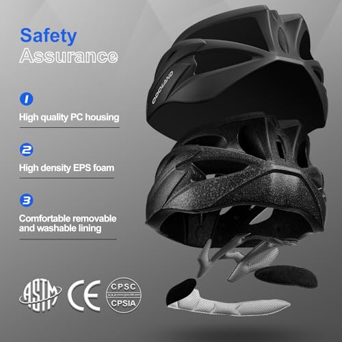 Odoland Bike Helmet with Cycling Sunglasses - Image 2