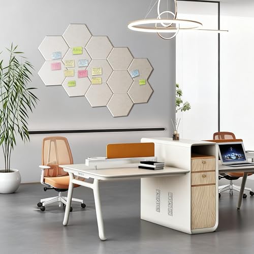 Image of Acoustic Panels, Magrowill 12-Pack Soundproof Wall Panels 14 X 12 X 0.4 Inches, Sound Absorbing Panels with Full Self-Adhesive, Interior Wall Decor Felt Tiles Board