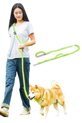 [LaLUCA GOODS] 犬 ショルダーリード 小型犬 中型犬 大型犬 アドバンスモア 01モデル ハンズフリー ライトグリーン リードパーツ Sサイズ