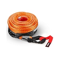 STEGODON Synthetic Winch Rope, 3/8" X100ft 23809LBS Dyneema Winch Rope 3/8 Heavy Duty Winch Cable With Protective Sleeve Forged Winch Hook For 4WD Off Road Vehicle Truck SUV (Black), Cables - Canada - View #11