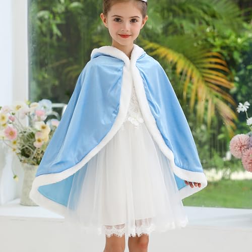 Capa con capucha de princesa para niñas disfraz miniatura 3