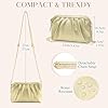 VASCHY Pochettes et Clutches Femme, Élégant Plissé Pochette Mariage en Cuir PU Souple Petit Sac de Soirée Cérémonie Sac Bandoulière Femme avec Chaîne Doré #1