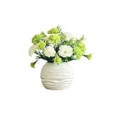 Dntum 人工盆栽 木 ヨーロピアンスタイル シミュレーション カーネーション シルクフラワー 小盆栽 シミュレーション 花 ホーム オフィス 装飾 プラスチック 小型 シミュレーション 花 シミュレーション 盆栽 木