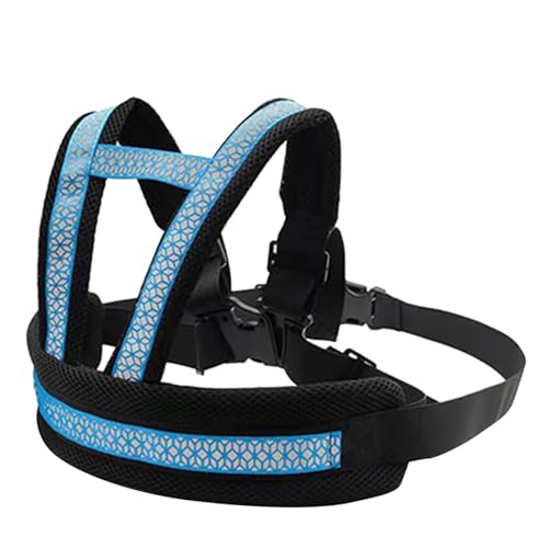 Cinturón de seguridad para moto para niños, ajustable, con correa reflectante, para niños de 2 a 12 años, ropa de bicicleta de montaña (C, talla única)