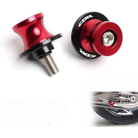 KBGRAX 2pcs 8MM Motorcycle Aluminum Alloy Swing Arm Sliders Spools for HONDA CBR600RR CBR150 CBR1000RR CBR125 CBR250 CBR400RR CBR400F CBR100F CBR900RR CBR1100XX (Red) Cover