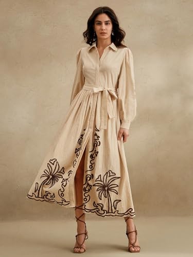 Image of SMOWKLY Cotton Blend Women's Casual Dress Mid-Length Maxi Dress for Woman ||Stylish Frocks for Women ||One Piece Dress for Women || Long Midi Dress for Woman || Party & Beach Wear