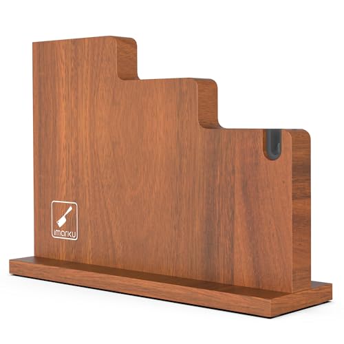 imarku Magnetic Knife Block 13 x 10 Inches,Universal Knife Block without Knives, Double Sided Kitchen Knife Holder for Counter Top, Magnetic Knife Hol