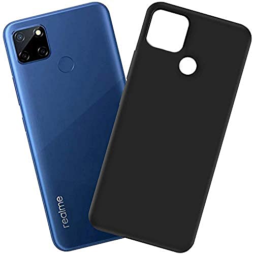 Image of Mobile Back Cover Case for Realme Narzo20 (Silicone Case|CameraProtection|Black SC1510)