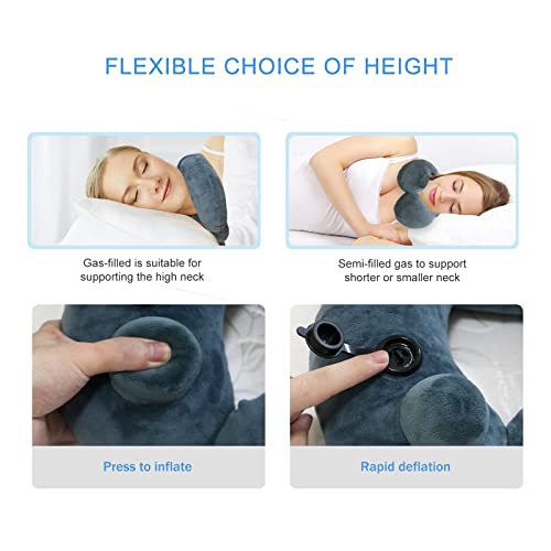 Eooqi Travel Pillow Neck Pillow, Breathable Washable Travel Neck Pillow,Compact And Lightweight Support For Sleeping And Traveling In Traveling,Airplanes,Train,Car,Office,11 * 9.2 * 5.9 Inches #TOP7