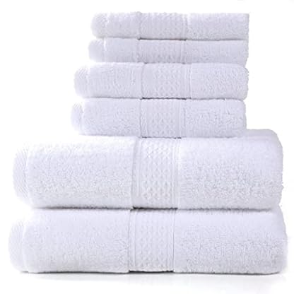 QTANZIQI Luxuriöses Badetuch-Set: 2 übergroße Badetücher, 2 Handtücher, 2 Waschlappen - Premium-Qualität, ultraweich, stark saugfähig (Farbwahl: F)
