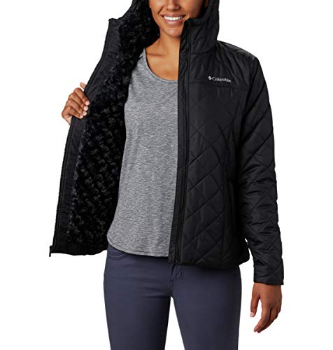 Columbia Women's Copper Crest Hooded Jacket, Black, 1X Plus #TOP3