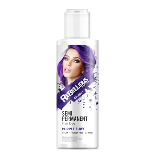 Rebellious Colours Semi Permanent Hair Dye Purple Fury 100ml