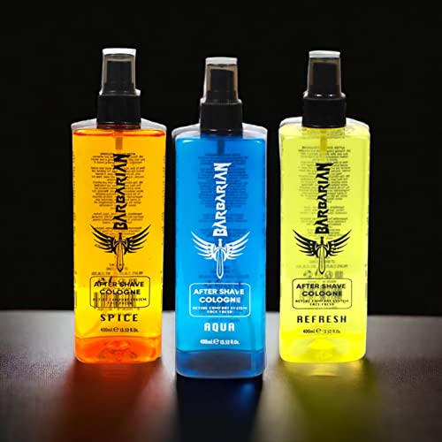 Aftershave Cologne Barbarian Refreshing Barbers Spray in SPICE 400ml (Pack of 2 MULTIPACK) | Menâs Aftershave Fragrance | Hair Perfume | Eau De Barber Cologne - Image 5