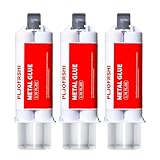 PLJOFRSHI Metal Repair Glue, 2 Part Heavy Duty Epoxy Liquid Metal Welding, High Temp Resistant Waterproof Repair Putty for Metal, Plastic, Wood, Ceramic. Fix Leaks & Cracks for Auto(3Pcs)
