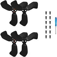 Hélice para DJI NEO 2, acessórios coloridos de substituição de pá feitos de material de PC, design compacto de 4,9 cm com suportes de proteção de asa (preto)