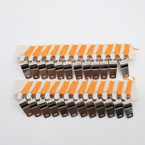 Silbatos metálicos para árbitro 12 unidades con cuerda miniatura 7