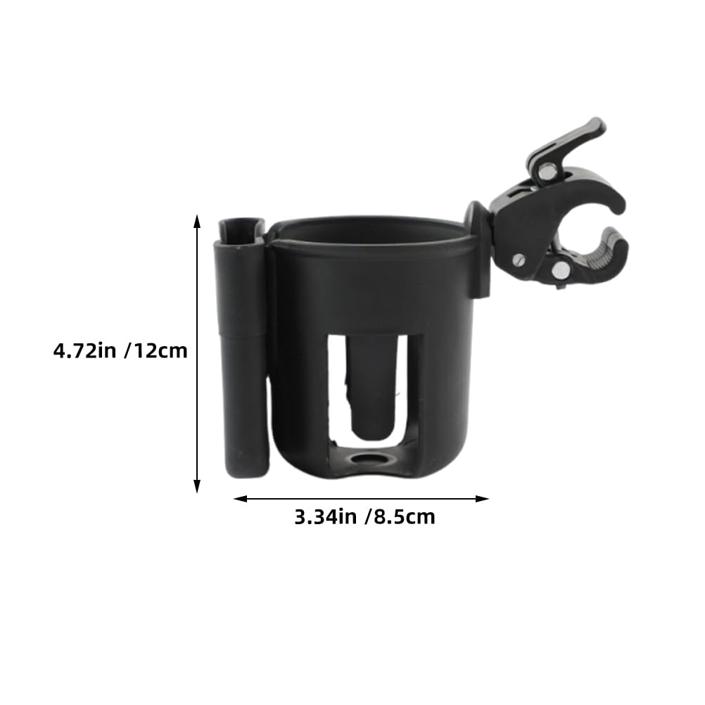 BESTonZON 2 Stück Getränkehalter für Kinderwagen mit Telefonhalter, Fahrrad-Getränkeständer, 2-in-1, universeller Ständer für Telefon, Getränkeflaschen, für Kinderwagen, Walker, Rollstühle