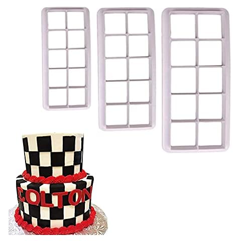 3PCS Square Cake Fondant Knife, Cake Biscuit Cutter, Pastry Mold Modeling, Baking Tool Decoration, DIY Fondant Cutter, Decorative Biscuit, Fondant Cake Decorating Cake Cover