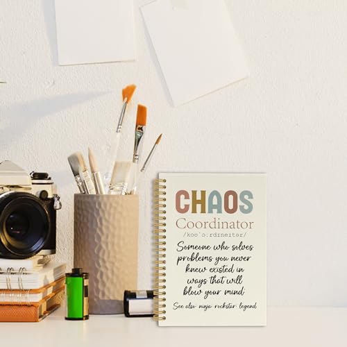 Chaos Coordinator carnet de notes de bureau inspirant pour cadeau collègue