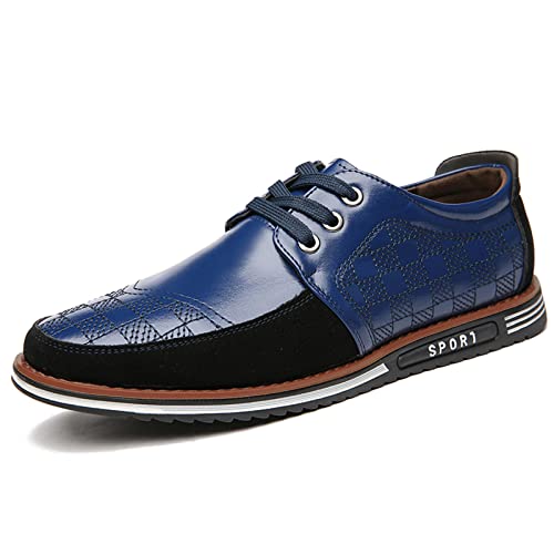 Men's Causal Oxfords Business Dress Shoes Lightweight Lace up Leather Loafers Classic Formal Shoes Driving Walking