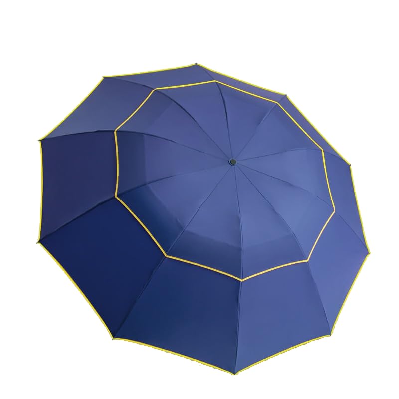 GenericFolding Umbrella Windproof Compact Large Double Canopy Umbrella Travel Folding Umbrella Strong Oversized Rain Umbrellas