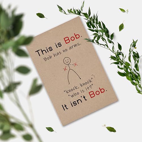 Image of Funny Birthday Card for Men or Women, Hilarious Birthday Gift for Friends Family Coworkers, Cheeky Black Humor Bday Greeting for Him Her, Humorous Office Joke Card