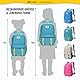 SKYSPER Schulrucksack 18L Rucksack mit Brustgurt Teenager Mädchen Tagesrucksack mit Hüftgurt Schulranzen Backpack für Schule Freizeit Travel & Outdoor