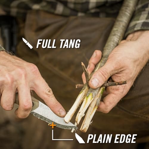 Image of Gerber Gear Principle - Fixed-Blade Survival Knife for Hunting, Camping & More - Features Firestriking Spine & Triple Mounting Sheath - Made in USA - Black