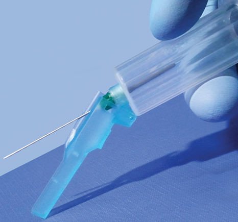 Globe Scientific 1205 Needle Holder with Safety Shield, Universal Fit, Acetyl Copolymer (Pom), 100/Bag - GLO